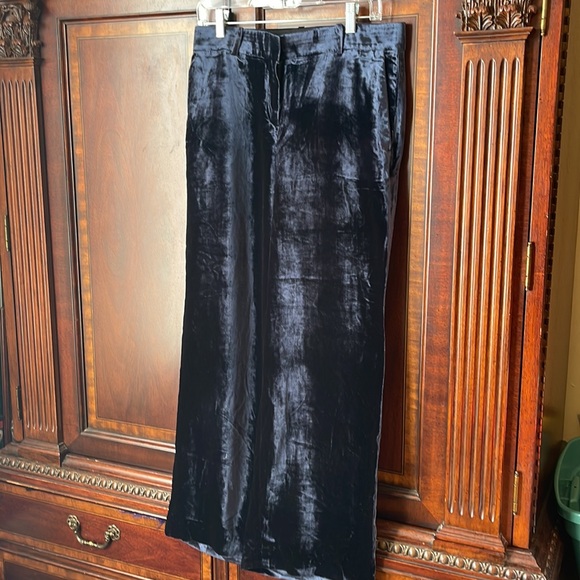 Ann Taylor velour wide leg pants - Picture 4 of 6